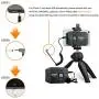 Comica CVM-WS50(C) Smartphone Wireless Lavalier Microphone with UHF 6 Channels 194 FT Wireless Range, Built-in Rechargeable Battery, Wireless Microphone for iPhone Samsung Huawei and More