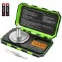 ORIA Digital Pocket Scale, Digital Milligram Pocket Scale 50g/ 0.001g, Jewelry Scale with Tweezers, Calibration Weights, 6 Units, Backlit Display, Auto Off, Tare, Stainless Steel (Battery Included)