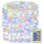 Decute 500LED Fairy String Lights Multi-Color Christmas Lights 164ft Silver Wire w/Remote, Firefly Lights Starry Light for DIY Christmas Tree Costume Wedding Party Table Centerpiece Decor