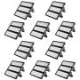 Viugreum 10 Pack 300W LED Flood Lights Outdoor, 30000 Lumen, 1800W Equivalent Daylight White 6000K 60° Beam Angle LED Spot Light, IP67 Waterproof Security Long Distance Work Lighting