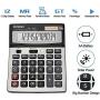 XINPENGFA Office Calculator,12-Digit Battery Dual Powered Handheld Electronic Business Mini Solar Basic Calculator, Desk Calculators with Large LCD Display（Pack of 2）