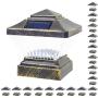 18 Pack Vintage Bronze Garden 4 x 4 Solar LED Post Deck Cap Square Fence Light Landscape Lamp Lawn PVC Vinyl Wood