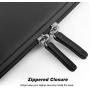 MoKo 13-13.3 Inch Laptop Sleeve Bag Fits MacBook Air 13-inch Retina 2020-2016, MacBook Pro 13'', Surface Book/Surface Laptop 13.5'', Waterproof PU Leather Protective Case - Black