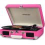 Crosley Cruiser Deluxe Vintage 3-Speed Bluetooth Suitcase Turntable, Pink