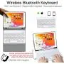 Keyboard Case for iPad 10.2 8th 7th Generation - JUQITECH Smart Case with Wireless Keyboard iPad 10.2'' 8th 2020 7th 2019 Slim Tablet Detachable Bluetooth Keyboard Stand Cover with Pencil Holder, Black