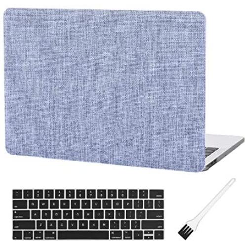 Case Star 13 Inch Pro Case 2020 2019 2018 2017 2016 Release A1706 A1708 A1989 A2159 Ultra Thin Plastic Hard Sleeve Cover & Keyboard Cover & Anti-dust Brush (Blue Fabric Texture)
