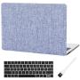 Case Star 13 Inch Pro Case 2020 2019 2018 2017 2016 Release A1706 A1708 A1989 A2159 Ultra Thin Plastic Hard Sleeve Cover & Keyboard Cover & Anti-dust Brush (Blue Fabric Texture)