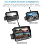 DALLUX Wireless Backup Camera Kit 7'' Built in DVR Monitor Rear View Camera for Heavy Vehicle/5th Wheel Pickup/Truck/Trailer/Bus/Van/RV Camper with 1080P Stable Signal Reverse Rearview/Front Camera