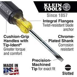 Klein Tools 85074 Screwdriver Set, 6-Piece Screwdriver Kit with All Purpose Flathead Screwdrivers (3) and Phillips Screwdrivers (3)