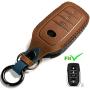 Dedicated Car Key Fob Cover, Suit for Keyless Control for 2017-2020 RAV4 Camry Corolla C-HR Highlander Tacoma Highlander 4Runner Tundra Prius etc (B Style, Brow）