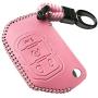 Alegender Pink 4Buttons Flip Key Cover Case Fob Leather Skin Bag Remote Jacket Protector Fit for 2018 2019 2020 Jeep Wrangler JL JLU Rubicon Gladiator JT 68292944AA