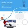 TV Antenna, Amplified HD Digital HDTV Indoor Antenna 200 Miles Long Range Supply for 1080p 4K HD Local Channels Support All TV, Indoor Smart Switch Amplifier Signal Booster - 17ft Coax Cable