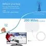 TV Antenna, Amplified HD Digital HDTV Indoor Antenna 200 Miles Long Range Supply for 1080p 4K HD Local Channels Support All TV, Indoor Smart Switch Amplifier Signal Booster - 17ft Coax Cable