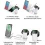 Wireless Charger MANKIW 3 in 1 Fast Charging Station for Apple iWatch AirPods Pro, Wireless Charging Stand Compatible for iPhone 11/11Pro/11Pro Max/XR/Xs/Xs Max/X/8/8Plus Samsung Galaxy(White)