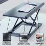 HumanCentric Keyboard and Mouse Stand (Black) – Adjustable Riser for Standing Desks/Desktops and Sit Stand Desks | Lifts Up to 13 inches in Height