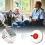 Retekess TD108 Wrist Pager System,Caregiver Pager,Smart Call Button,Max 999,72h Standby,1 Watch Receiver,5 Panic Buttons for Elderly,Patient,Resident