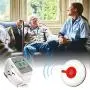 Retekess TD108 Wrist Pager System,Caregiver Pager,Smart Call Button,Max 999,72h Standby,1 Watch Receiver,5 Panic Buttons for Elderly,Patient,Resident