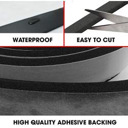 Neoprene Foam Strip Roll by Dualplex, 1'' Wide x 10 Long x 1/8'' Thick, Weather Seal High Density Stripping with Adhesive Backing – Weather Strip Roll Insulation Foam Strips