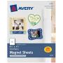 Avery Printable Magnet Sheets, 8.5'' x 11'', Inkjet Printer, 5 White Magnetic Sheets with Adhesive (3270)