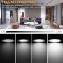 Albrillo 6 Inch Ultra-Thin LED Recessed Ceiling Light — 13.5W 1100 Lumen, Dimmable 5000K Daylight, Low Profile Canless Downlights with Junction Box, 4 Pack, ETL Certified