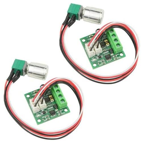 XLX 2PCS Mini PWM DC Motor Governor 1.8V 3V 5V 6V 12V 2A 1803BKW Adjustable Speed Light Temperature Controller Regulation Switch Current limiting Ultra small LED dimmer with Speed Control Knob