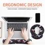 Keyboard Wrist Rest Pad and Mouse Pad Wrist Support, Ergonomic Raised Memory Foam, Non Slip PU Rubber Base [Pain Relief] for Office, Computer, Laptop, Typist, Gamer
