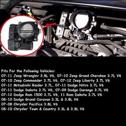 Part# 04861661AA Electronic Throttle Body with IAC TPS For Dodge Dakota Durango Nitro Ram 1500 Commander Grand Cherokee Liberty Mitsubishi Raider 04861661AB