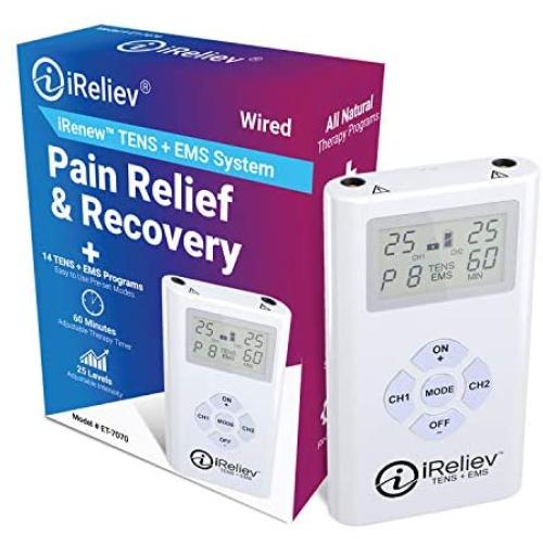 ET-7070 iReliev TENS + EMS Pain Relief & Muscle Stimulator