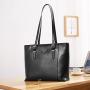 Valentines Day BOSTANTEN Women Briefcase Leather Laptop Tote Handbags 15.6 inch Computer Shoulder Bags Black