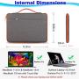 ZINZ Laptop Sleeve 11.6 13 Inch Case Briefcase, Compatible MacBook Air Pro A1932 A1706 A1708, MacBook 11.6'' Super Slim Spill-Resistant Handbag for Popular 11''-13'' Notebooks, Dark Gray