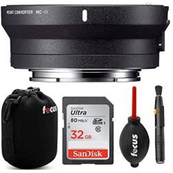 Sigma MC-11 Lens Mount Converter (Canon EF to Sony E-Mount) with 32GB SD Card
