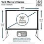 Elite Screens Yard Master 2, 90-inch Indoor Outdoor Portable Fast Folding Projector Screen with Stand 16:9, 8K 4K Ultra HD 3D Movie Theater Cinema 90” Foldable Rear Projection Screen, OMS90HR3