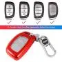 Hyundai Key Fob Cover, Soft TPU Key Fob Case Full Protector Fit Hyundai 2018 2019 2020 2021 Sonata Elantra Tucson Venue Ioniq I40 IX35 I45 3/4 Buttons Keyless Entry Remote Control - Blue