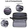 Tech Pouch for Travel, BAGSMART Travel Accessories Organizer Bag Large Capacity with Fastening Cable Ties for Tech Gadgets, PC Adaper, Thick Cables, Power Bank, SD Cards, Black