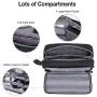 Tech Pouch for Travel, BAGSMART Travel Accessories Organizer Bag Large Capacity with Fastening Cable Ties for Tech Gadgets, PC Adaper, Thick Cables, Power Bank, SD Cards, Black