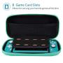 CoBak Carrying Case for Nintendo Switch Lite - with 1 Screen Protector and 1 Grip Case, Ultra Slim Premium EVA Travel Pouch Protective Cover, 8 Game Cartridges, Green