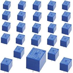 JQC-3F SPST Power Relay PCB Type DC 5V Coil 5 Pins Mini Power Coil Relay 25 Pcs