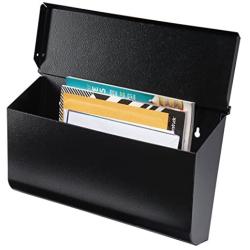 Gibraltar Mailboxes Woodlands Medium Capacity Galvanized Steel Black, Wall-Mount Mailbox, L4010WB0,Textured Black