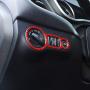 Carbon Fiber Headlight Switch Button Cover Trim for 2015-2020 Dodge Challenger, for 2010-2020 Dodge Charger (Red)