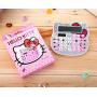 Cute Desk Calculator Cartoon Hellokitty Office Calculator Beauty Rhinestone Calculators Large Display Best Accounting Calculators, Battery Solar Calculator Desktop Calculatos Womens (White)