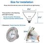 Color-Changing LED Pool Light 12V 40W Bulb Replacement for Inground Pool (12V,40W)