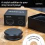 SmallBen Record Weight Stabilizer with Protective Leather Pad - 9-Ounce Vinyl Turntable Weight - Durable & Stylish LP Stabilizer - Fits Any Turntable - Black Matte