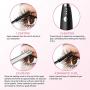 Heated Eyelash Curler, TOUCHBeauty USB Rechargeable Electric Eyelash Curlers with 3 Temperature Settings Silicone Comb Lash Curler for Women Quick Natural Curling Safe Painless Long Lasting