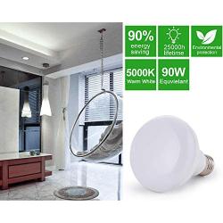 Led Flood Lights Indoor,Bright White LED BR25 Dimmable Flood Bulb, 75-90W Replacement, 9 Watt, 900 Lumens - 5000K - Indoor/Outdoor Rated (4-Pack)