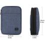 BAGSMART Electronic Organizer Double-Layer Travel Cable Organizer Electronics Accessories Cases for Cables, iPhone, Kindle, USB, Blue