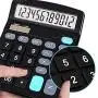 HZFJ Calculator, 12-bit Solar Battery Dual Power Standard Function Electronic Calculator with Large LCD Display Office Calculator Black(NO Battery) (KK-837B, 1PACK) HZFJ Calculator, 12-bit Solar Battery Dual Power Standard Function Electronic Calculator with Large LCD Display Office Calculator Black(NO Battery) (KK-837B, 1PACK)