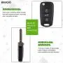 SCITOO 2pcs 3 Buttons Key Fob Keyless Entry Remote Shell Case & Pad Replacement for Kia Soul Rio Rondo Sportage 2007-2013