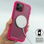 Vibe Series Case Designed for iPhone 12 Pro Max, Patented Rotating Mute Switch, Compatible with MagSafe, 10ft Drop Proof, Crux Accessories Attachment System - Neon Pink