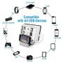 USB Charging Station for iPhone,COSOOS Charger Station with 5 lPhone Charger,1 Type-C,1 Micro Cable,iWatch Stand,6-Port Charging Station for Multiple Devices,iPad,Kindle(Silver White)