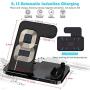 TaoHorse Wireless Charger, 4 in 1 Wireless Charging Station for iPhone 12/11/11 Pro Max/XR/XS Max/Xs/X, Wireless Charging Pad with iWatch Stand Pencil Holder for AirPods/AirPods Pro, iWatch 5/4/3/2/1